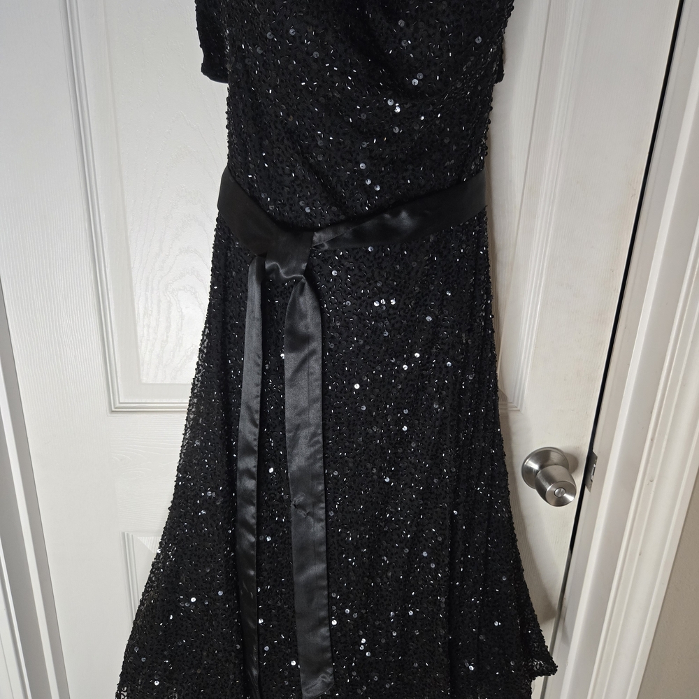 Moda International Black Strapless Beaded & Sequin Dress